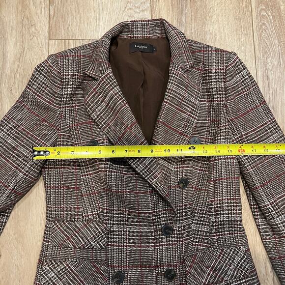 LAVINIA CLUB Women's Double Breasted Checked Blazer Jacket Size M - Picture 5 of 7